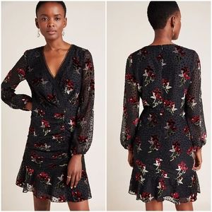NWT Shoshanna Julietta Burnout Velvet Dress